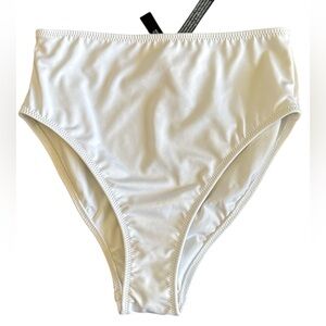 White High-Rise Bikini Bottoms Size S/P
